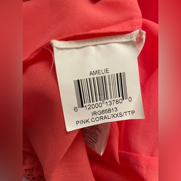 BCBG MAX AZRIA AMELIE DRAPED SLEEVELESS LACE DRESS - Picture 5 of 9